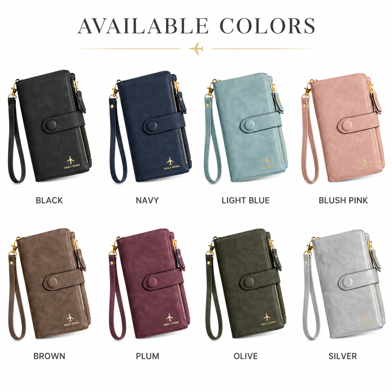 Multifunctional Short Wallet and Vintage Coin Purse with Card Slots, ID Window and Zipper Pocket