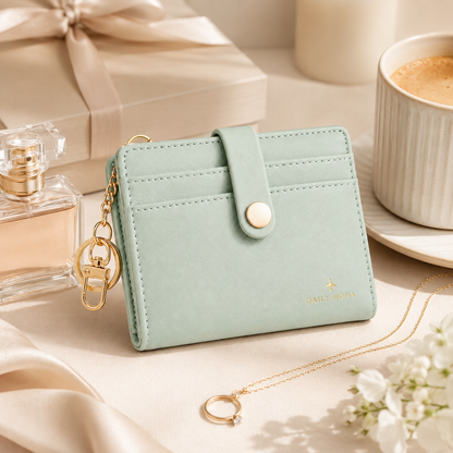 RFID Barrier Ultra-Thin Double Fold Credit Card Wallet