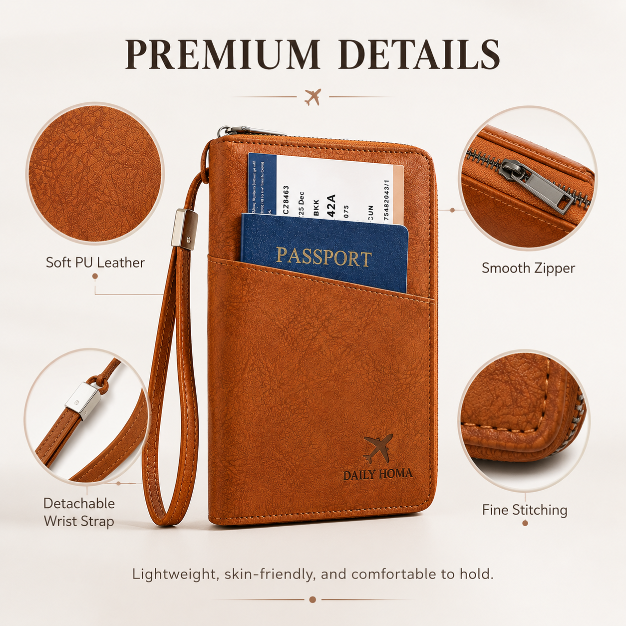 Premium Details — Daily Homa Passport Holder craftsmanship
