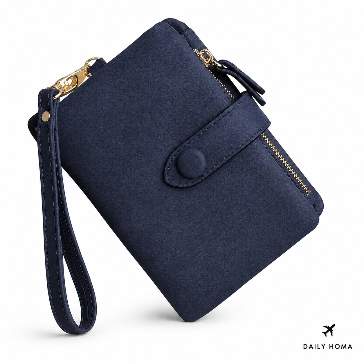 Multifunctional Short Wallet and Vintage Coin Purse with Card Slots, ID Window and Zipper Pocket