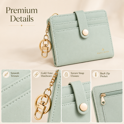 RFID Barrier Ultra-Thin Double Fold Credit Card Wallet