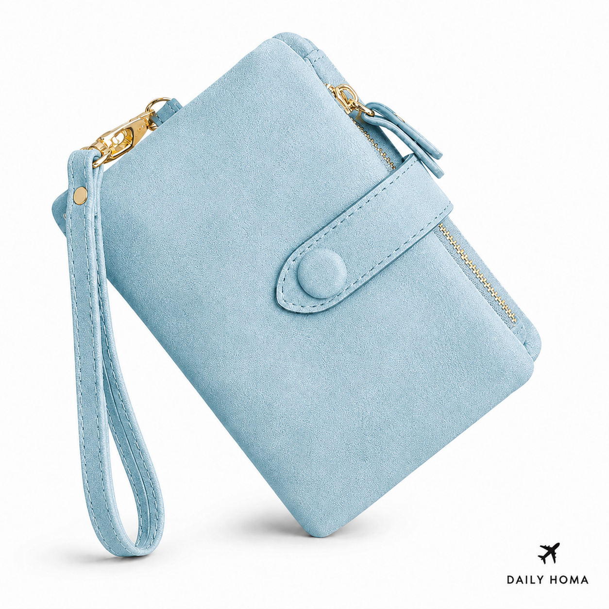 Multifunctional Short Wallet and Vintage Coin Purse with Card Slots, ID Window and Zipper Pocket