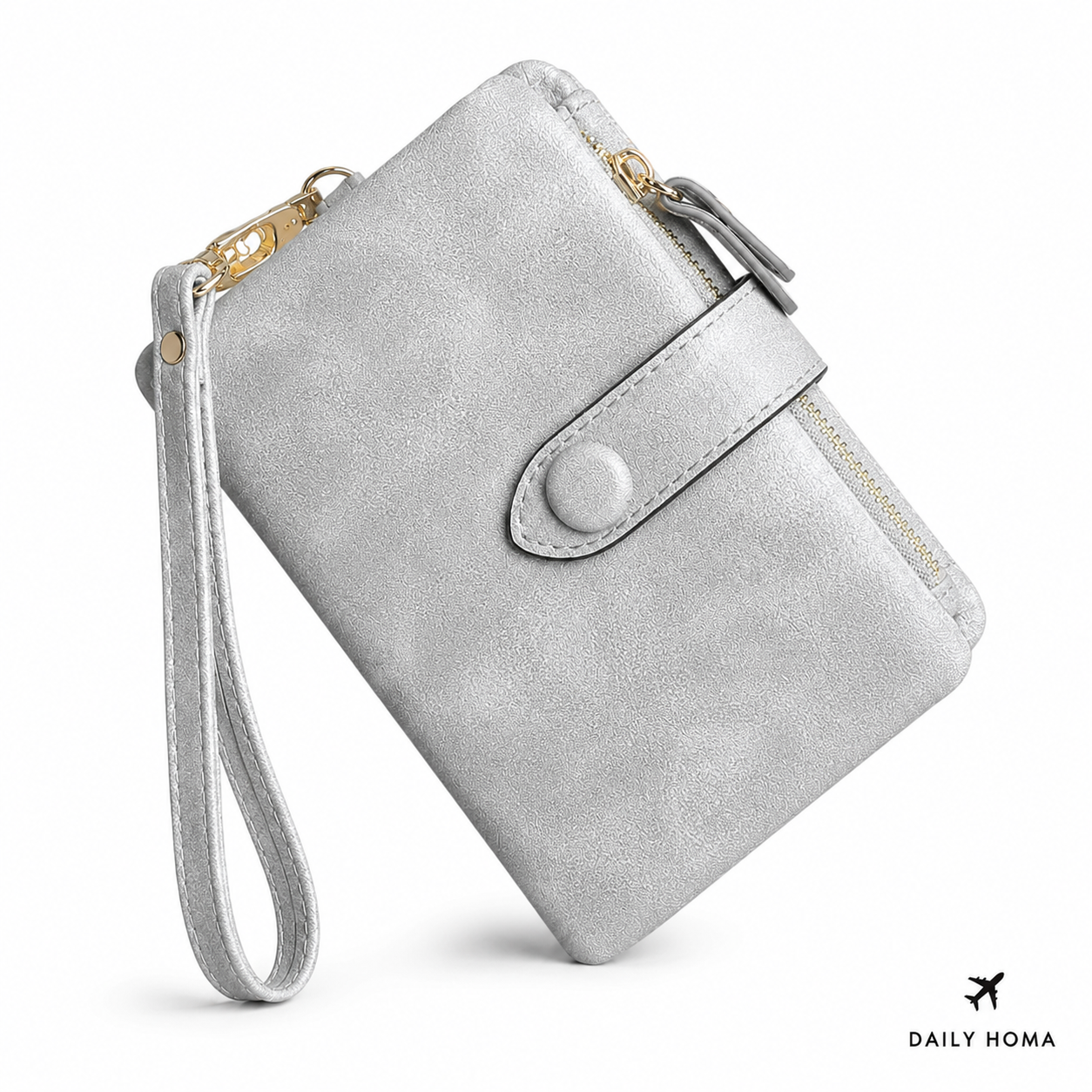 Multifunctional Short Wallet and Vintage Coin Purse with Card Slots, ID Window and Zipper Pocket