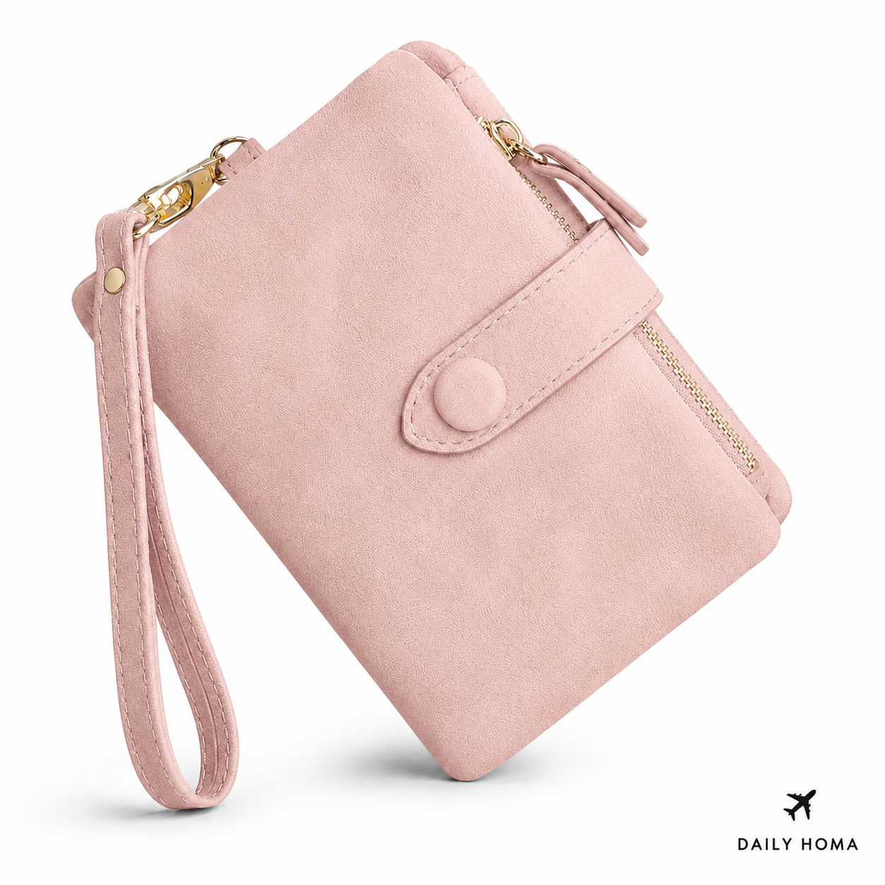 Multifunctional Short Wallet and Vintage Coin Purse with Card Slots, ID Window and Zipper Pocket
