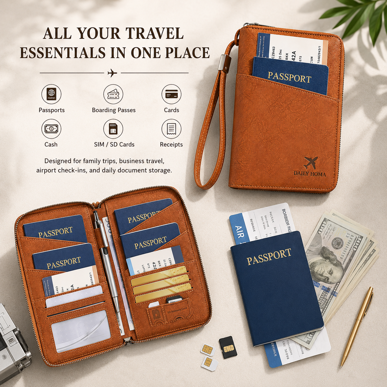 All Your Travel Essentials in One Place — Daily Homa Passport Holder